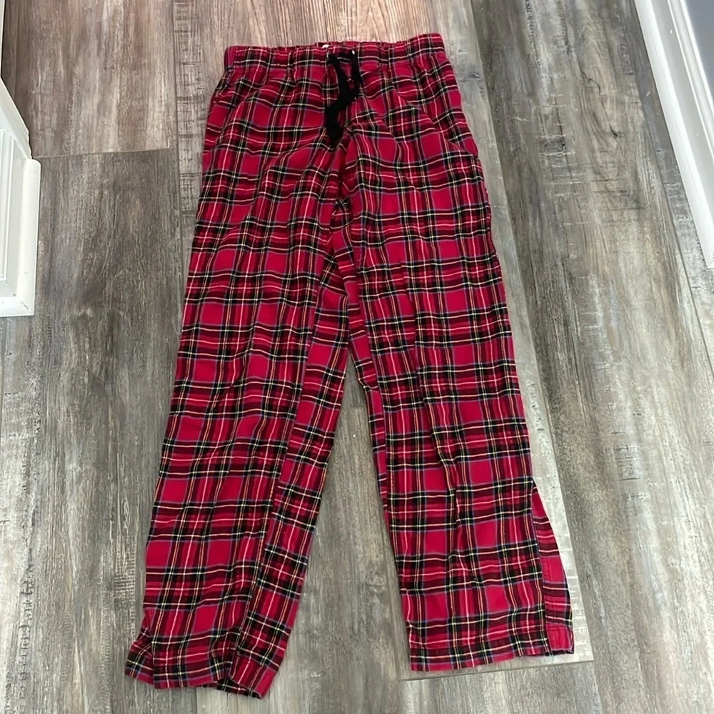 J. Crew red holiday plaid pajama bottom XXS